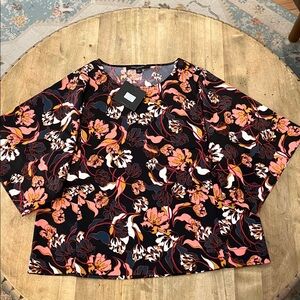 Andrew Marc Kimono Sleeve Blouse